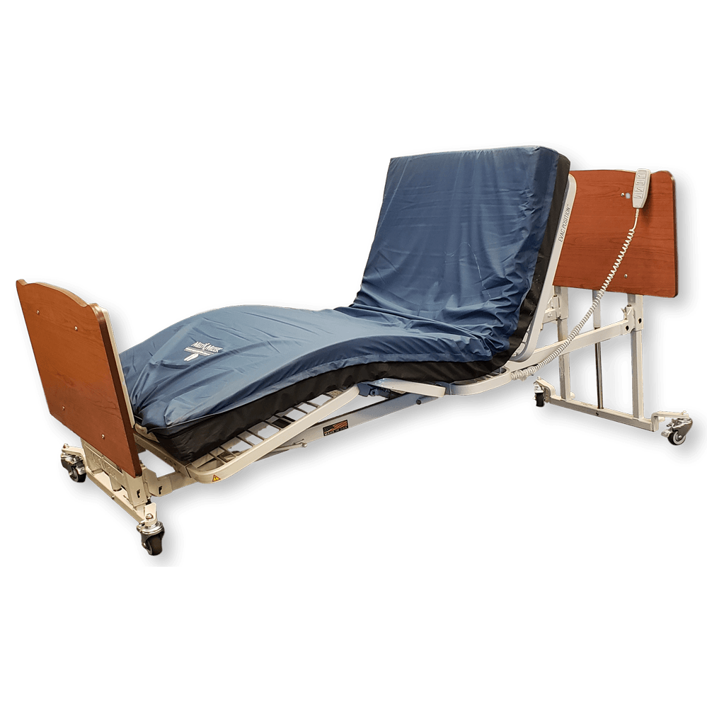 Allcare Bed, Free New Mattress & Siderails, Choice of Head/Footboard Colors