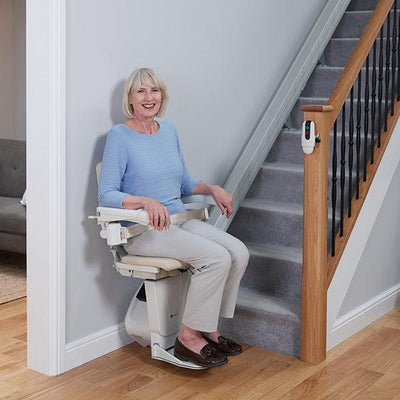 1100 Straight Stairlift with Free Standard Installation & Warranty - Lifetime Motor, 5 yrs Batteries & 2 yr Parts and labor (only NY/NJ Metro Area) - Solano Mobility & Accessibility tm